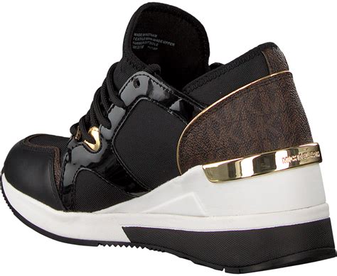 michael kors zwarte leer sneakers dames|Zwarte MICHAEL Michael Kors Sneakers voor dames online.